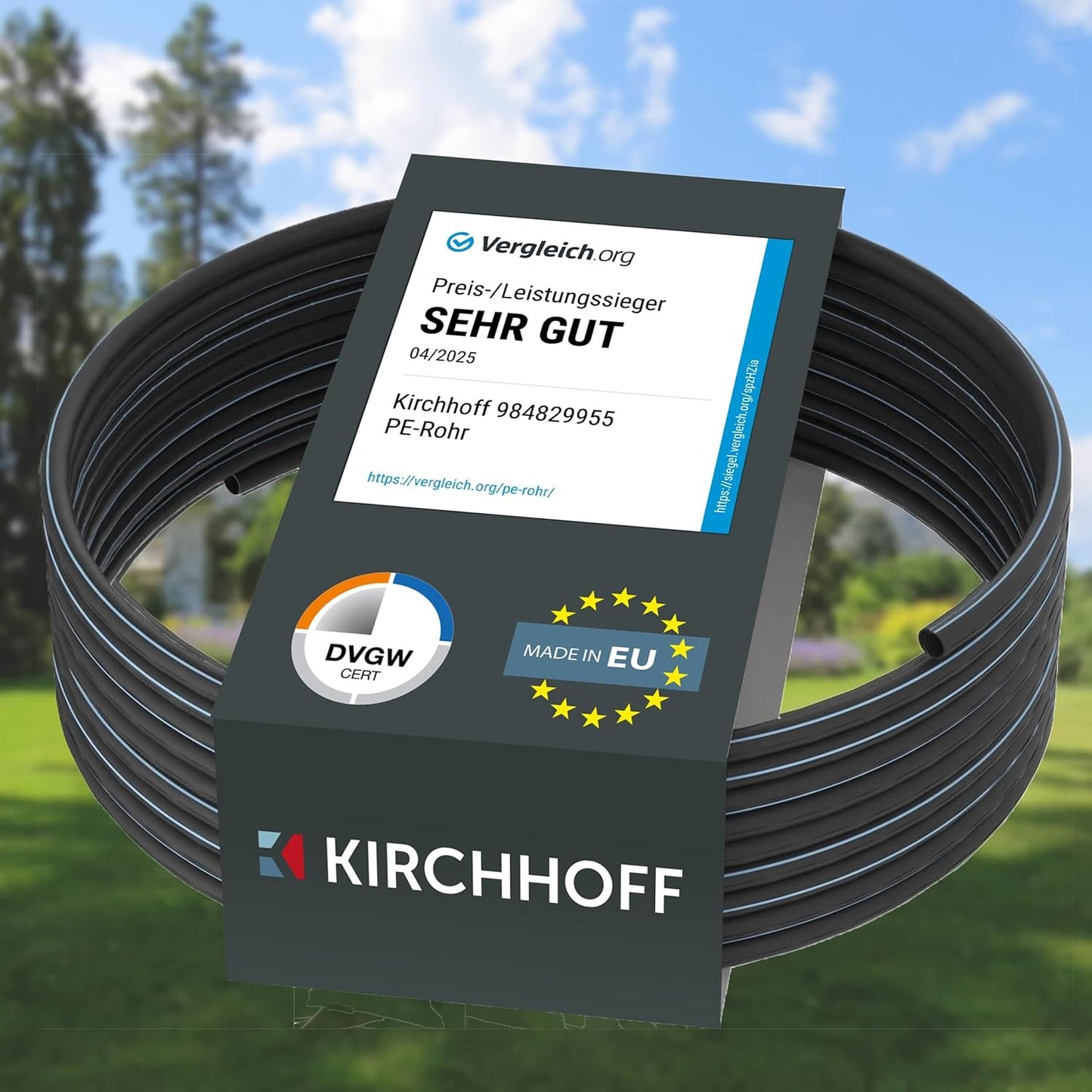 HDPE-Rohr für Gartenbewässerung, 25m 25mm