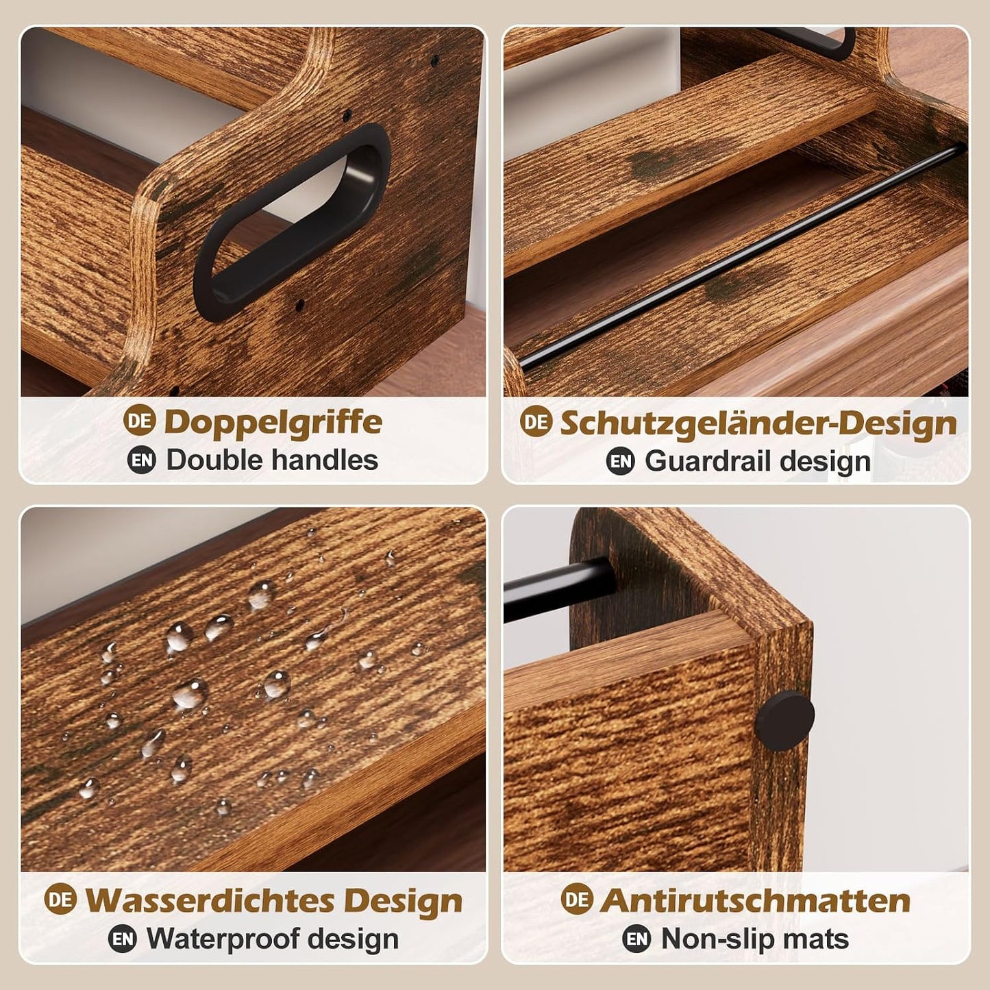 3-stöckiges Weinregal
