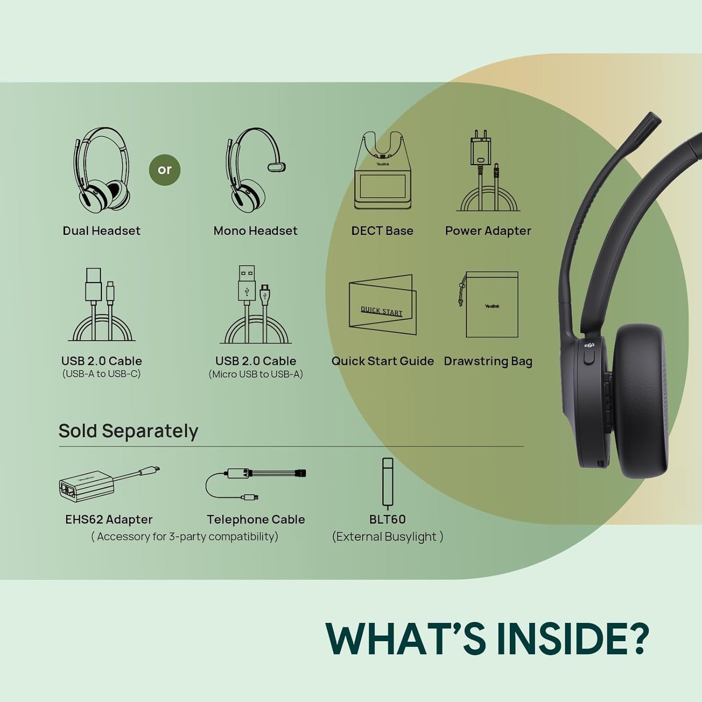 Kabelloses Headset WH64 Pro Dual, WH64 Pro Dual