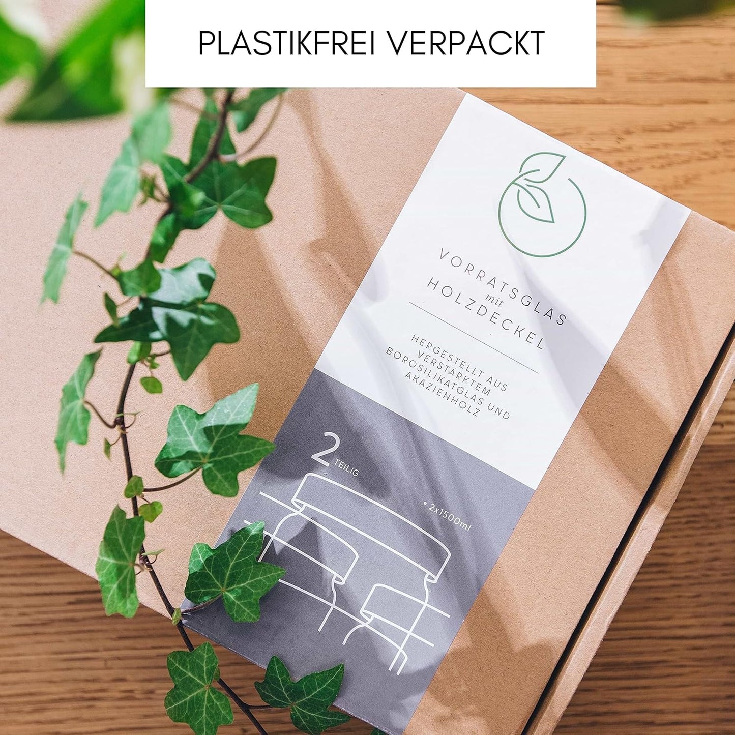 2-teiliges Vorratsgläser-Set für Spaghetti, 2x 1500ml