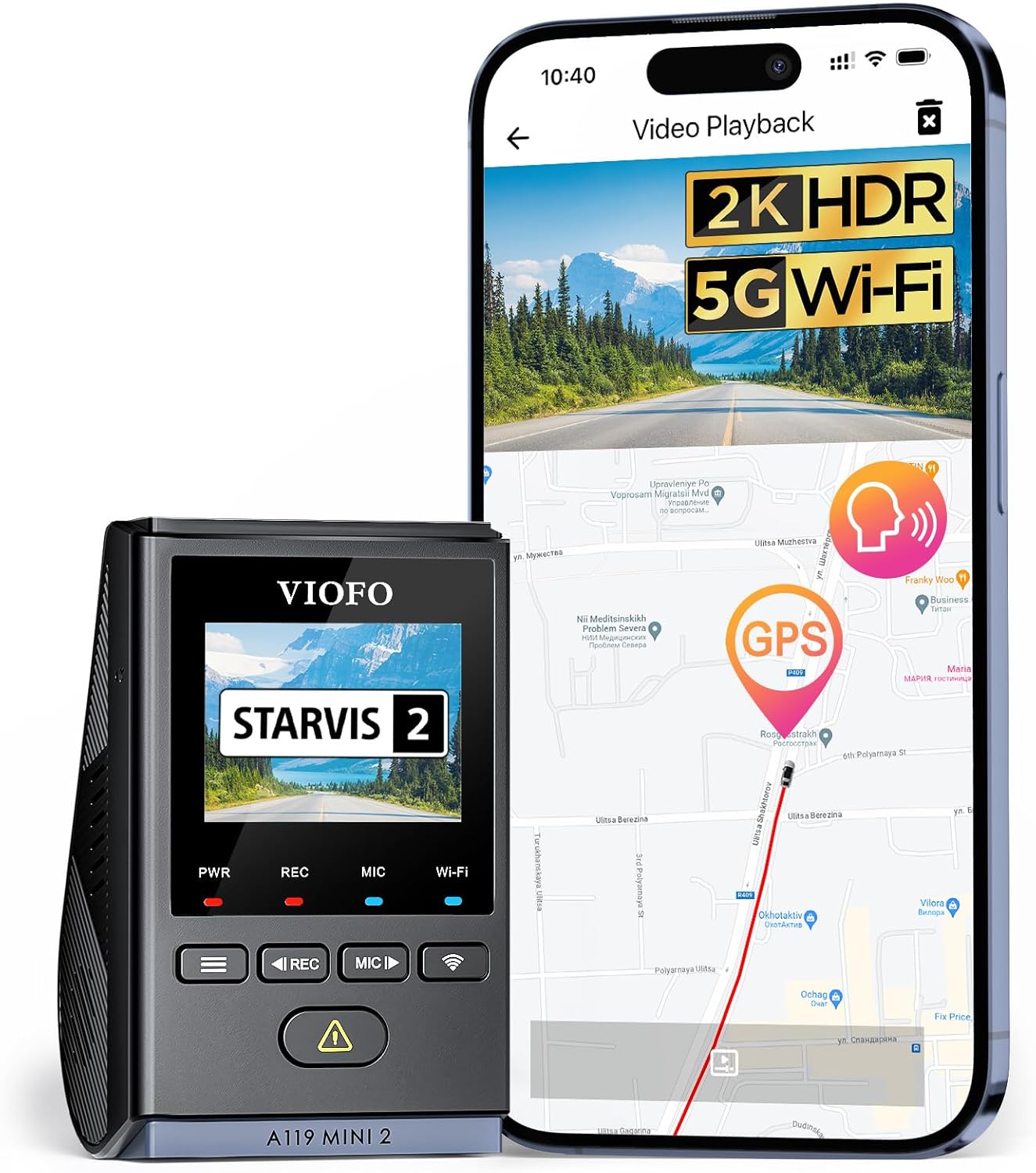 Dashcam A119 Mini 2 mit 2,7K und GPS, A119 Mini 2