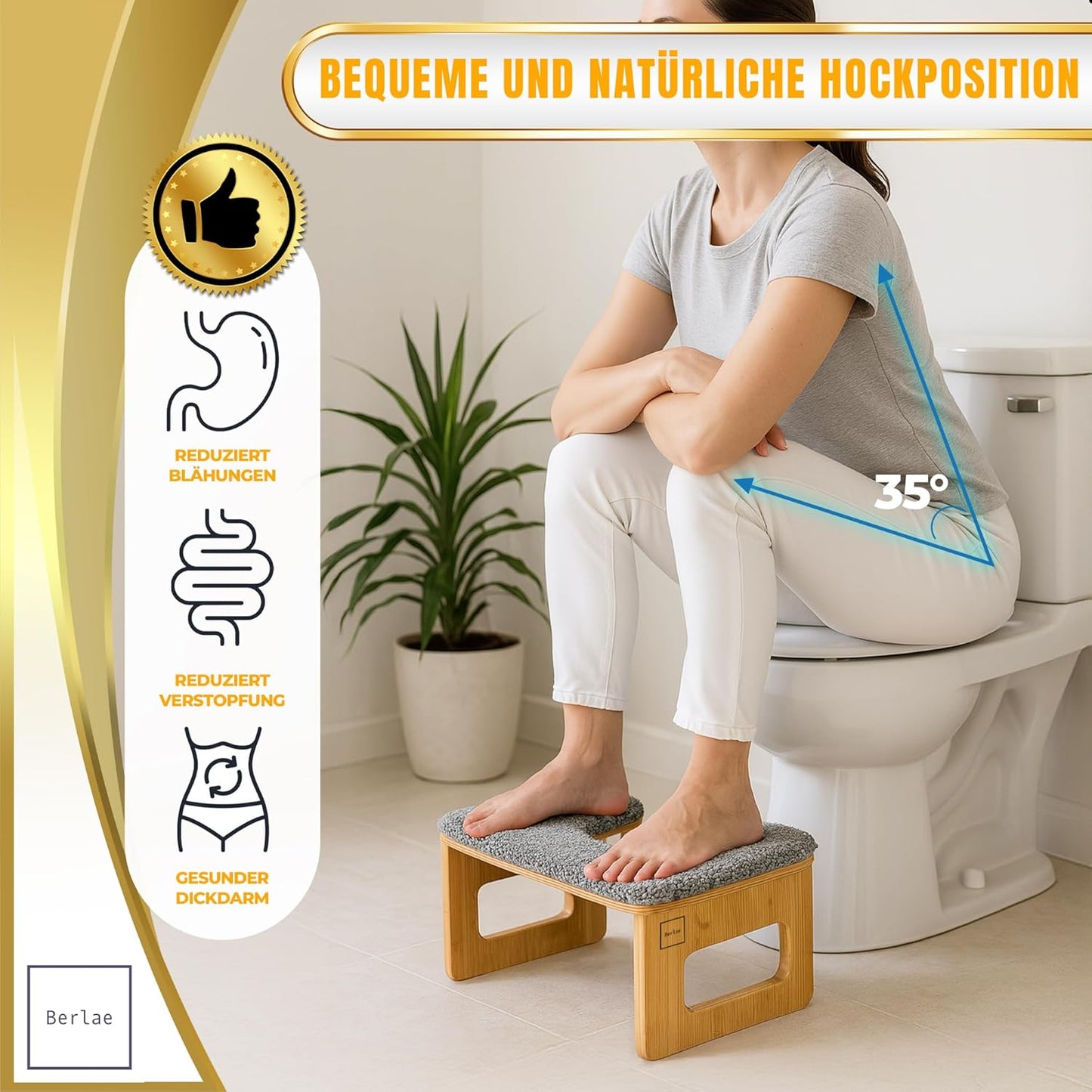 Klappbarer Toilettenhocker