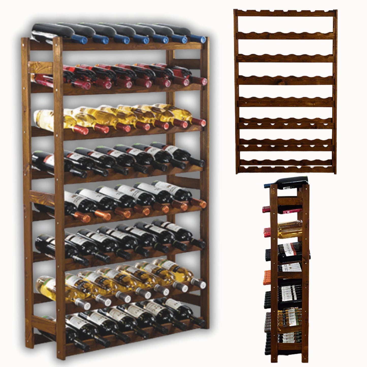 Weinregal für 56 Flaschen, 56 Flaschen