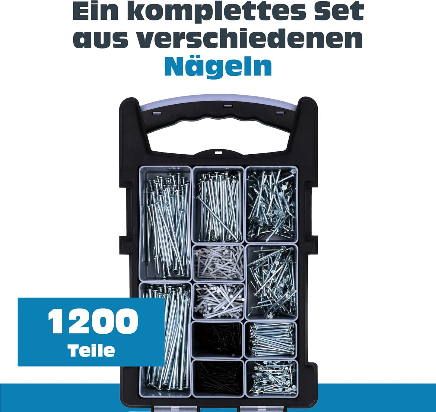Nagelsortiment Box (1200 Nägel), Nägel 1200x