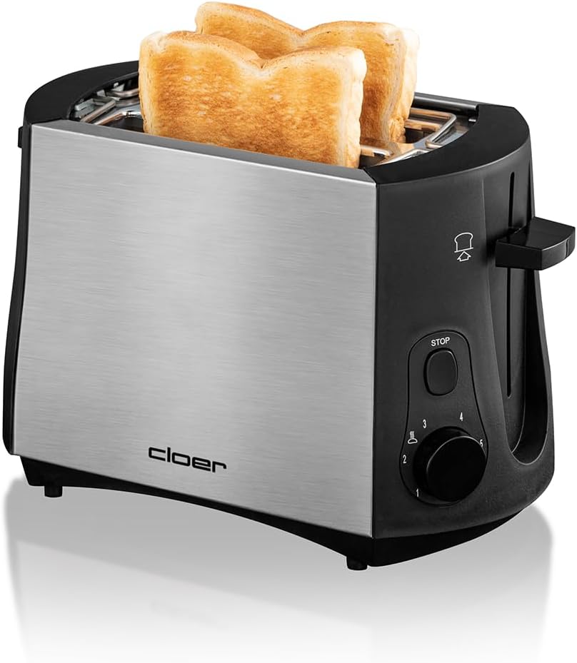 Toaster 3419, Edelstahlgehäuse 2 Scheiben Single