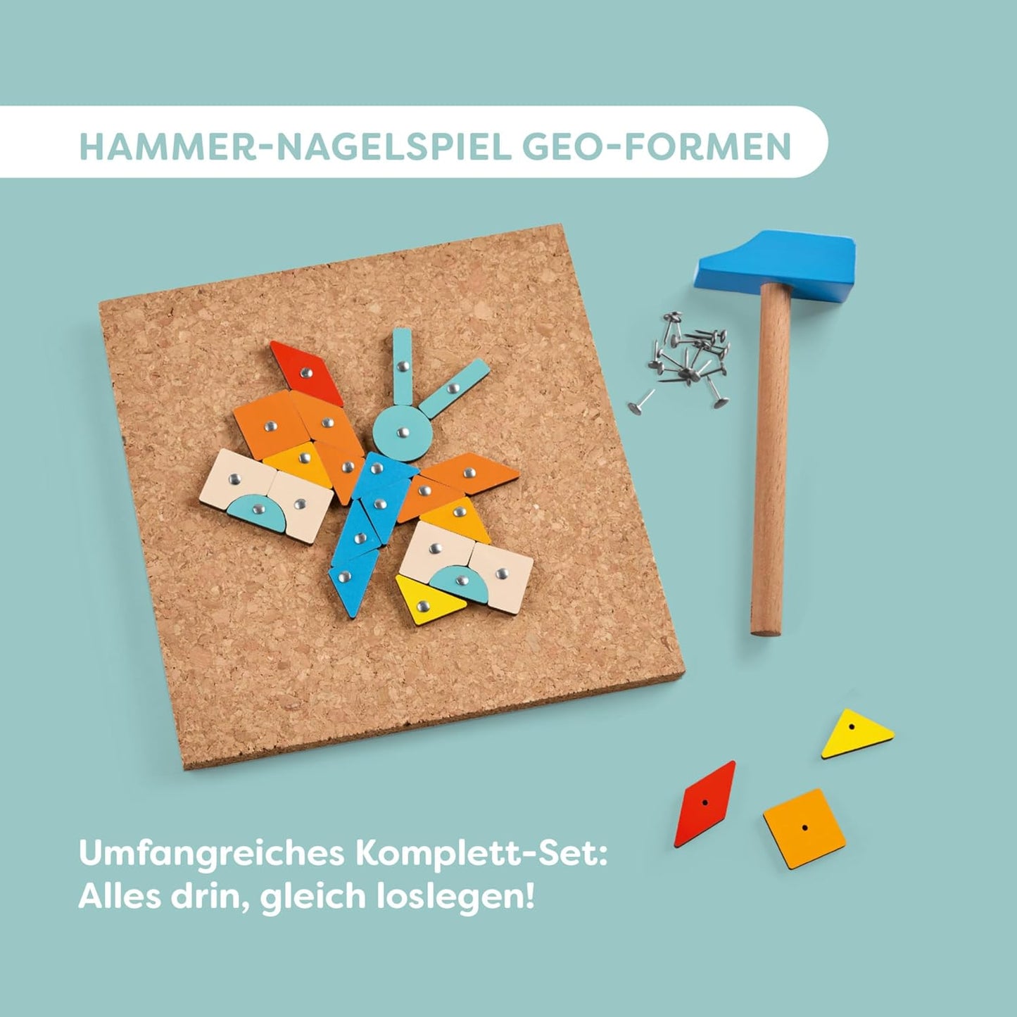 Hammer-Nagelspiel Geo Formen