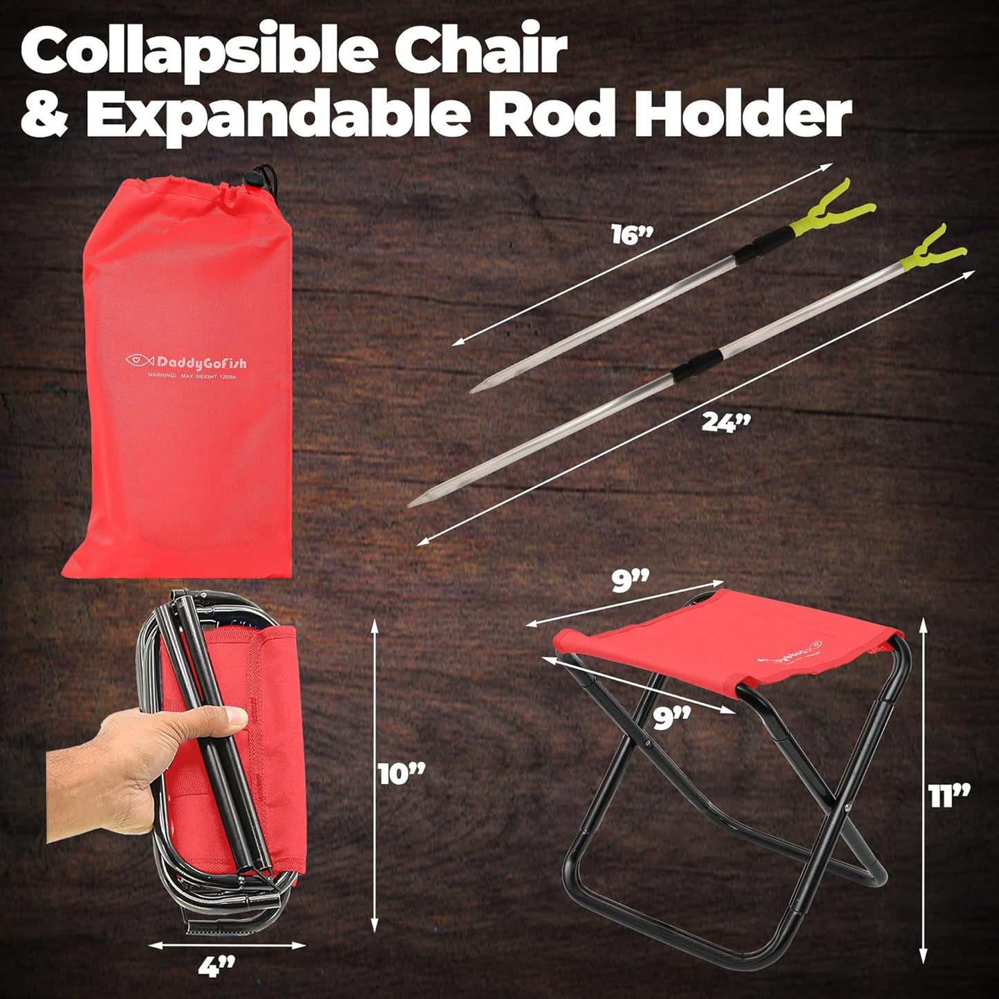 Angelset für Kinder mit Rute und Rolle, Rot (Komplettset), 5ft