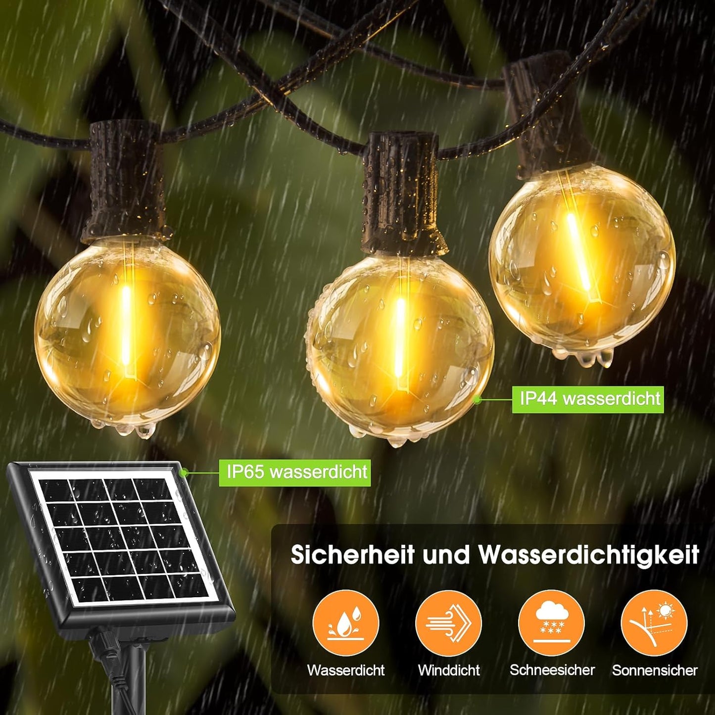Solar-LED-Lichterkette, 30M, Solar-30M