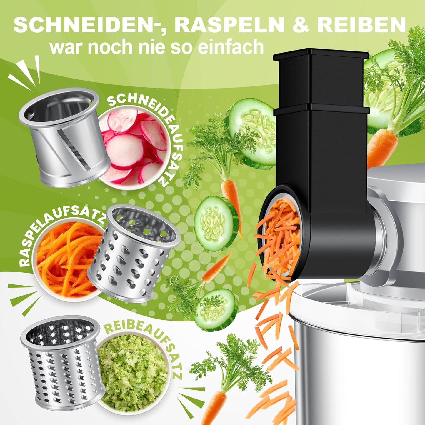 3 in 1 Universal Küchenmaschine mit Fleischwolf und Mixeraufsatz K-KM 3000