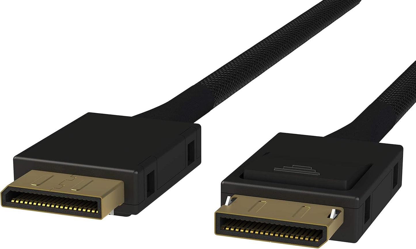 OCuLink PCIe SFF-8611 auf SSD Datenkabel, SFF-8611 Oculink Nylon Net Jacket 025cm