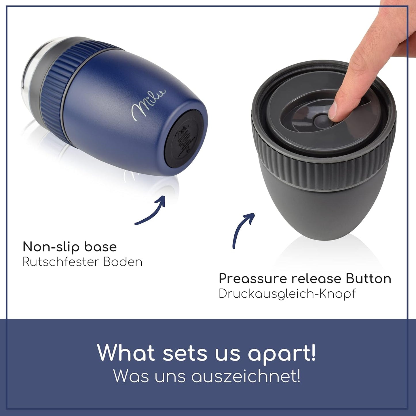 Müslibecher to go, Navyblau, 400 ml