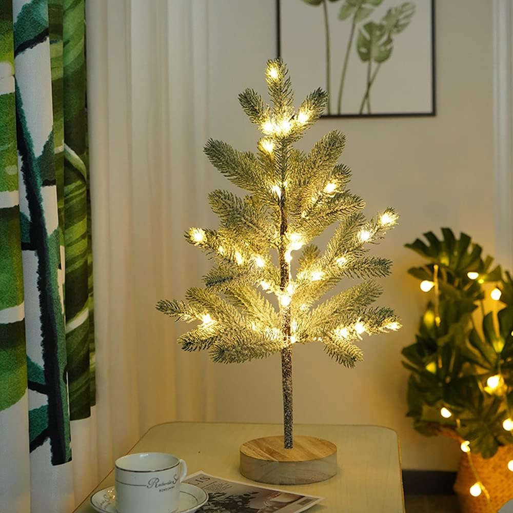 Deko Weihnachtsbaum mit LED-Lichter, Weihnachtsbaum 13 cm