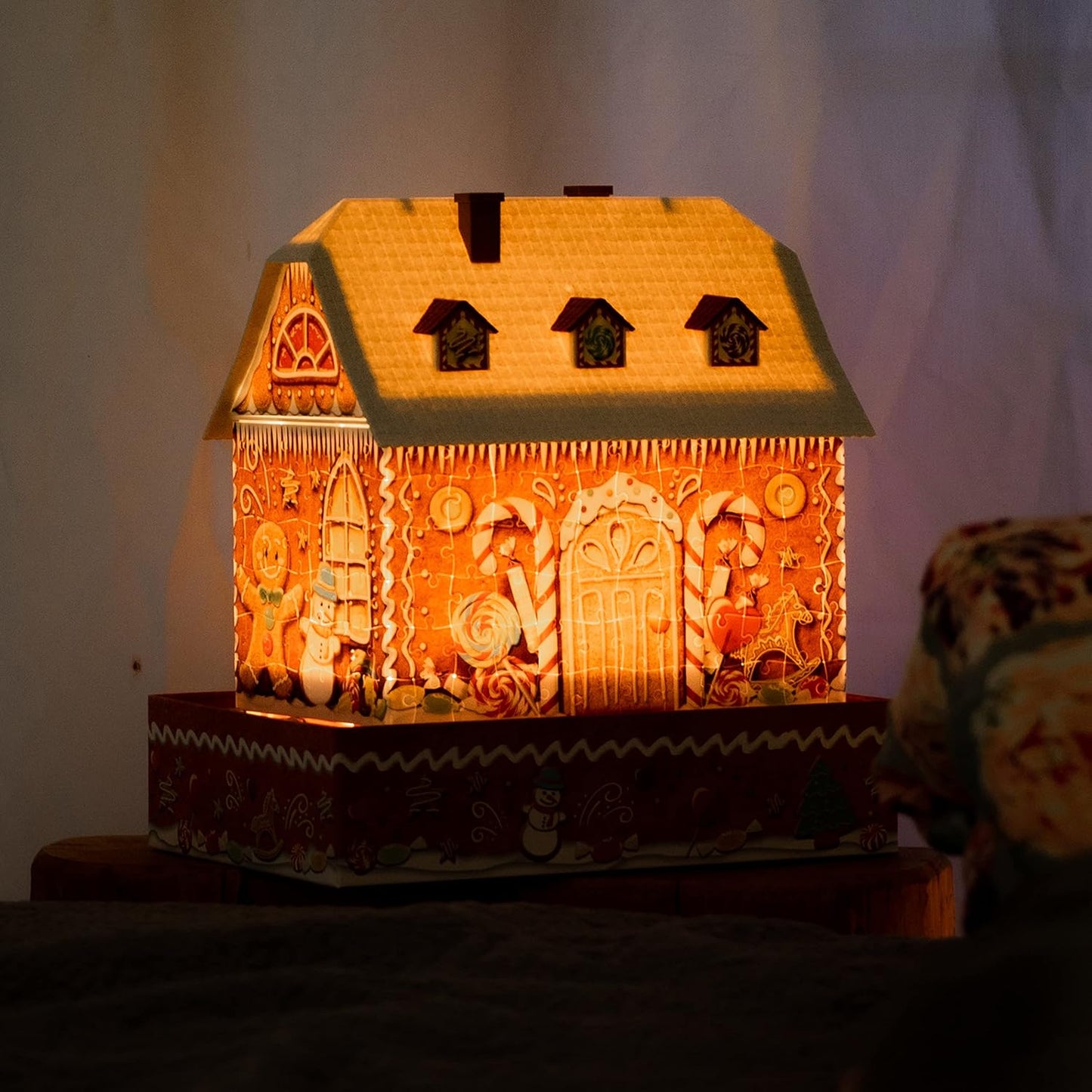 3D Puzzle Lebkuchenhaus mit LED-Beleuchtung, Single