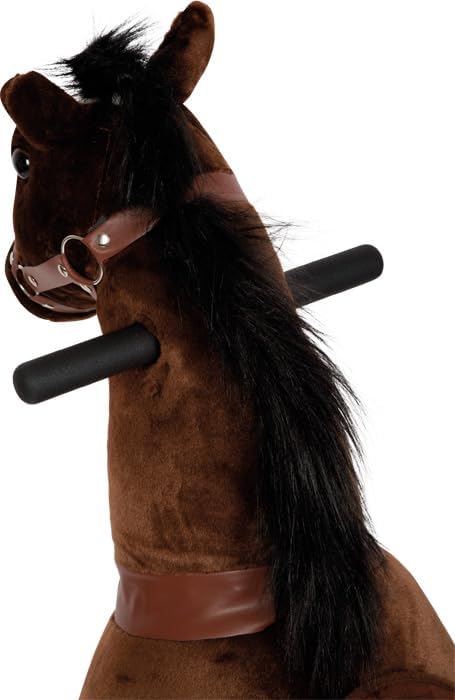 Reitpferd aus Plüsch auf Rollen, Reitpferd