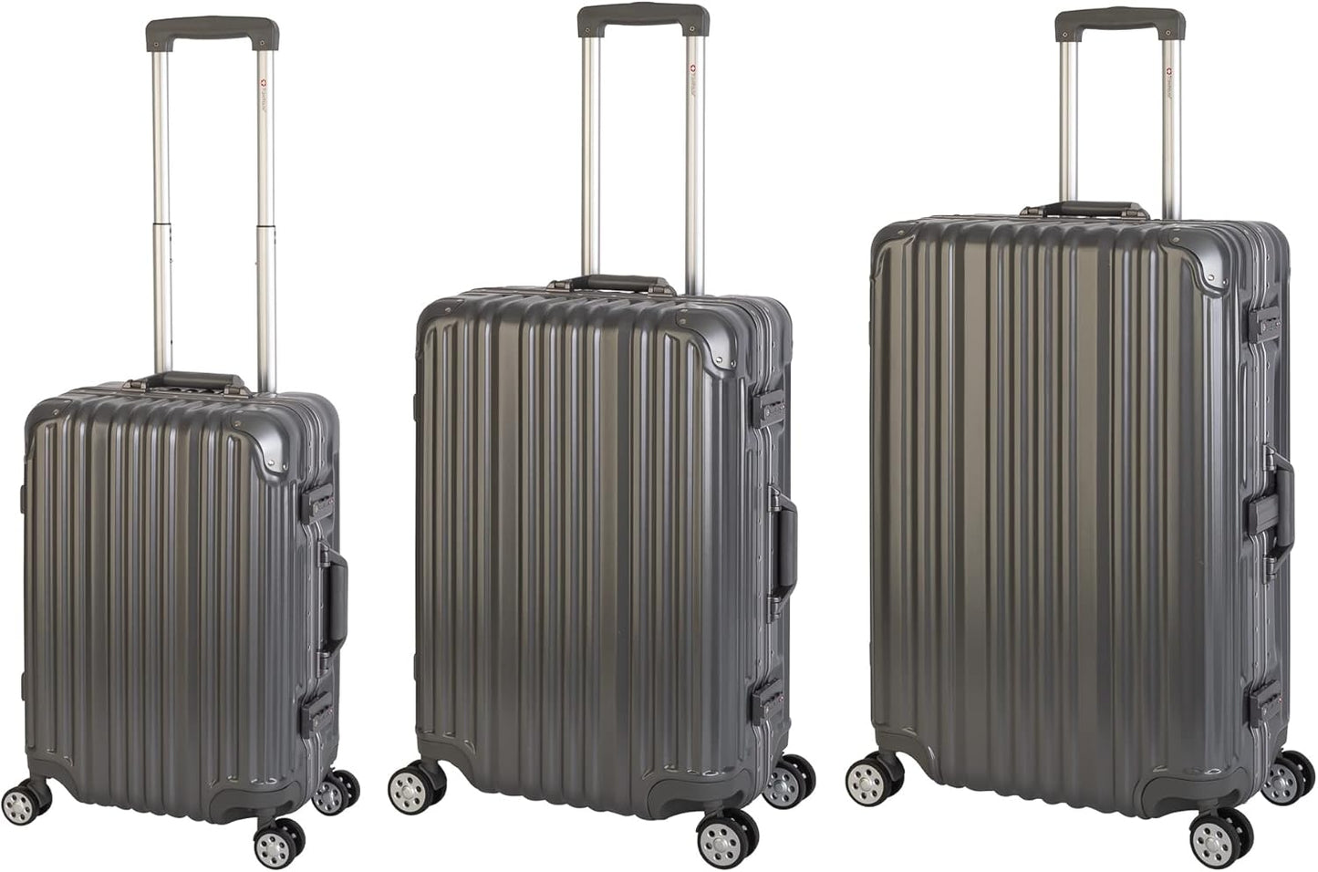 3-teiliges Reisekoffer-Set, Grau Koffer-Set (S+M+L)