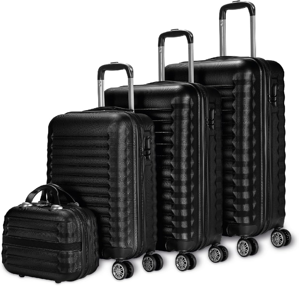 Gepäck-Set, 1. Schwarz, 4 Stück