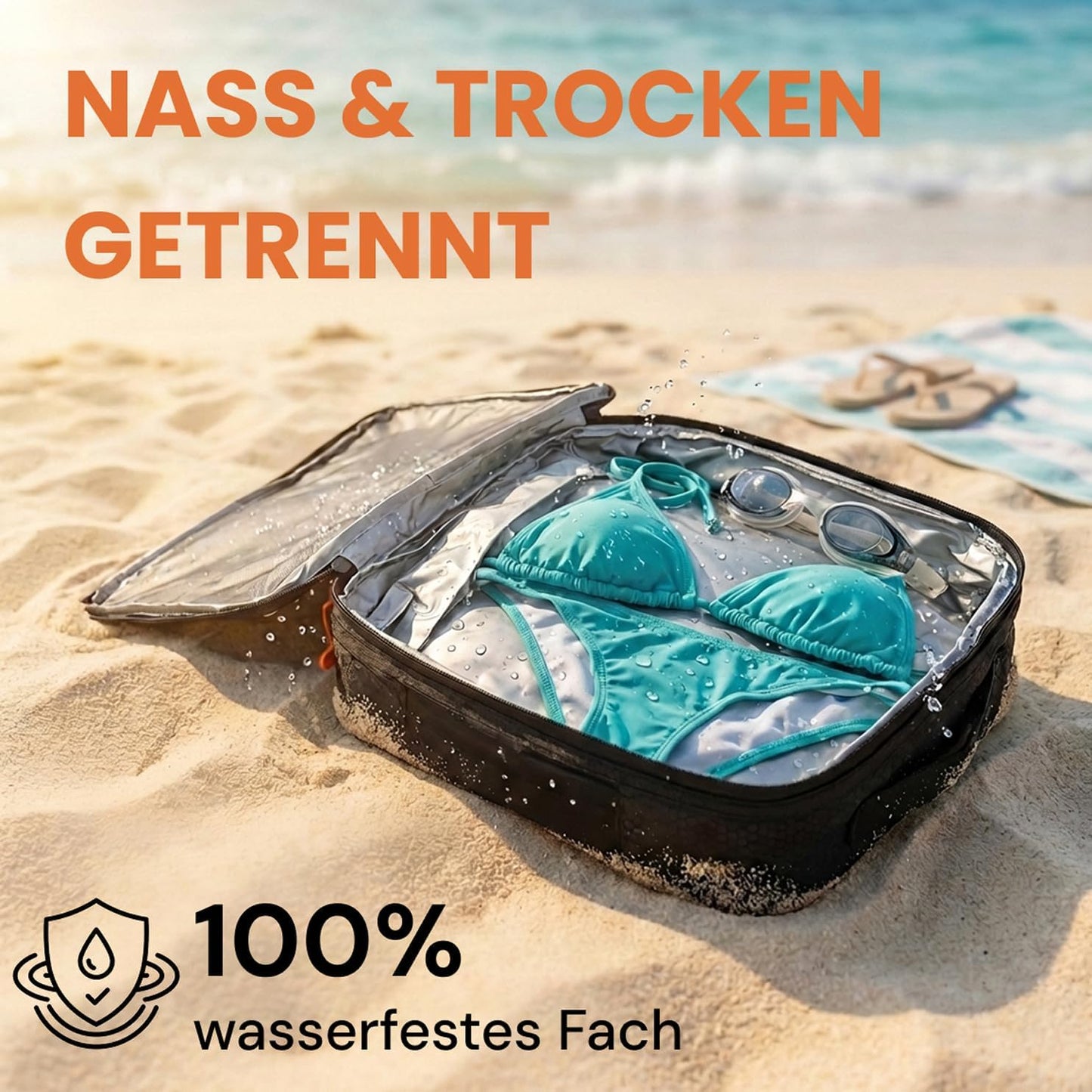 4-teiliges Packwürfel-Set, Midnight Escape - Schwarz 4-teilig