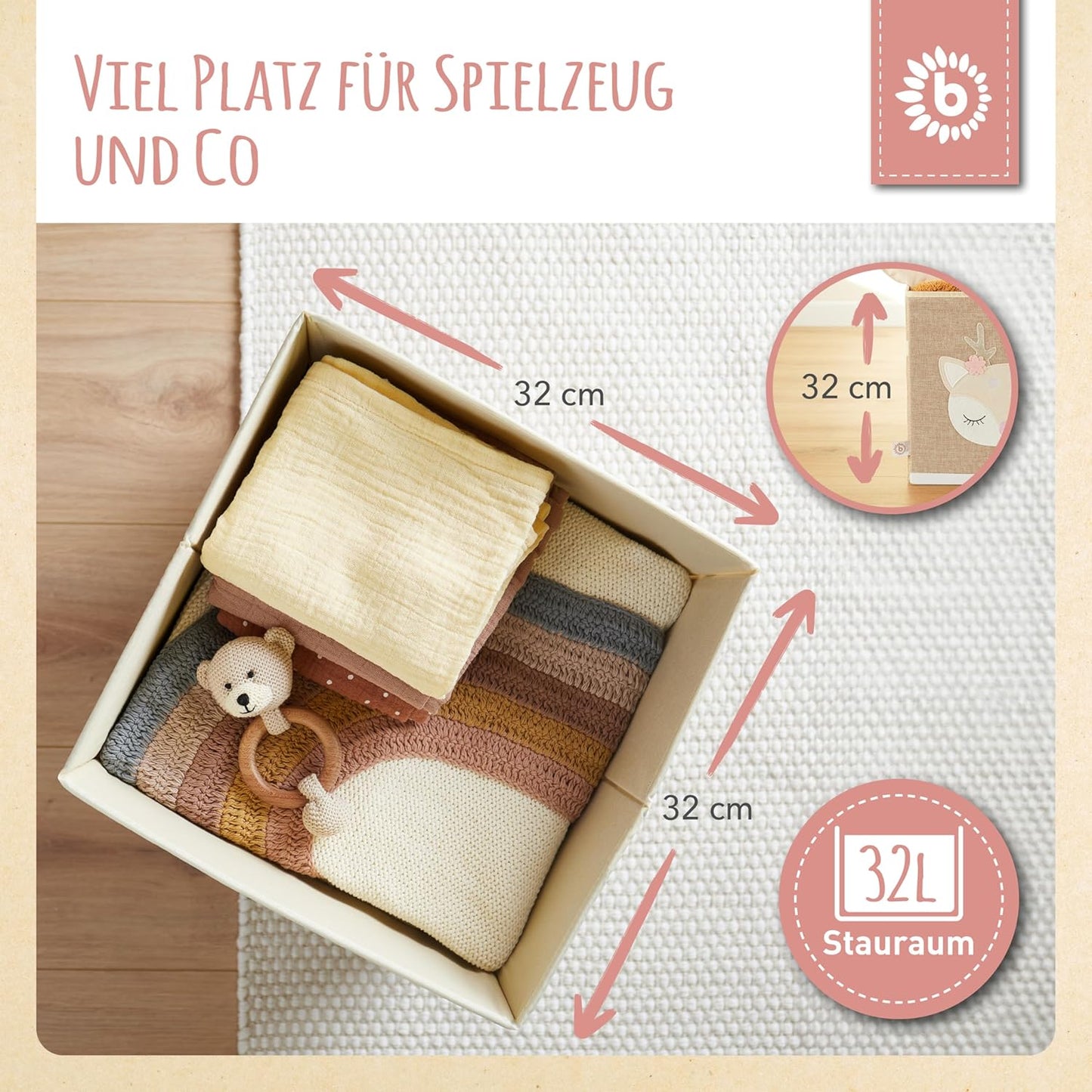 Aufbewahrungsbox "Reh Ella", Reh Ella