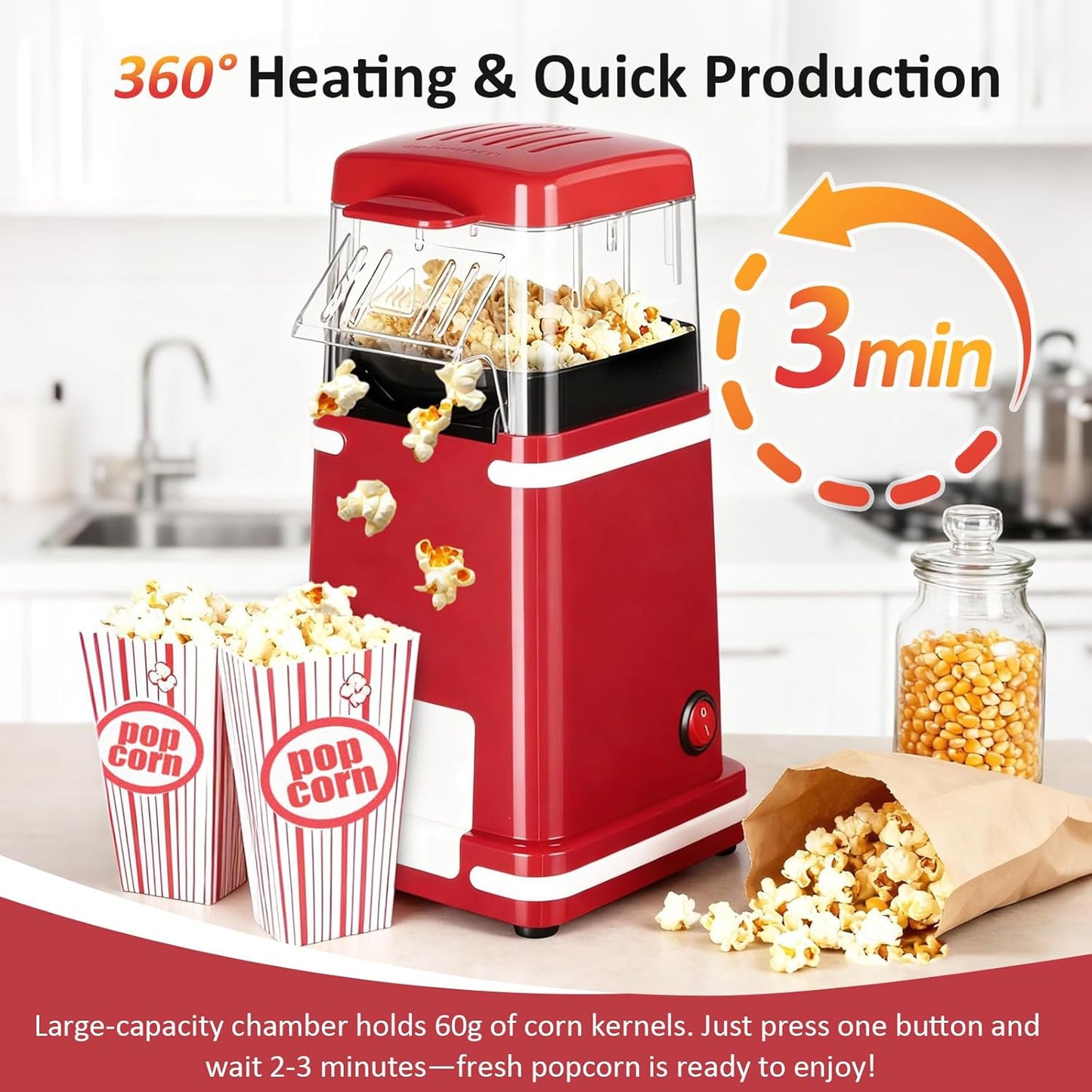 Heissluft-Popcornmaschine
