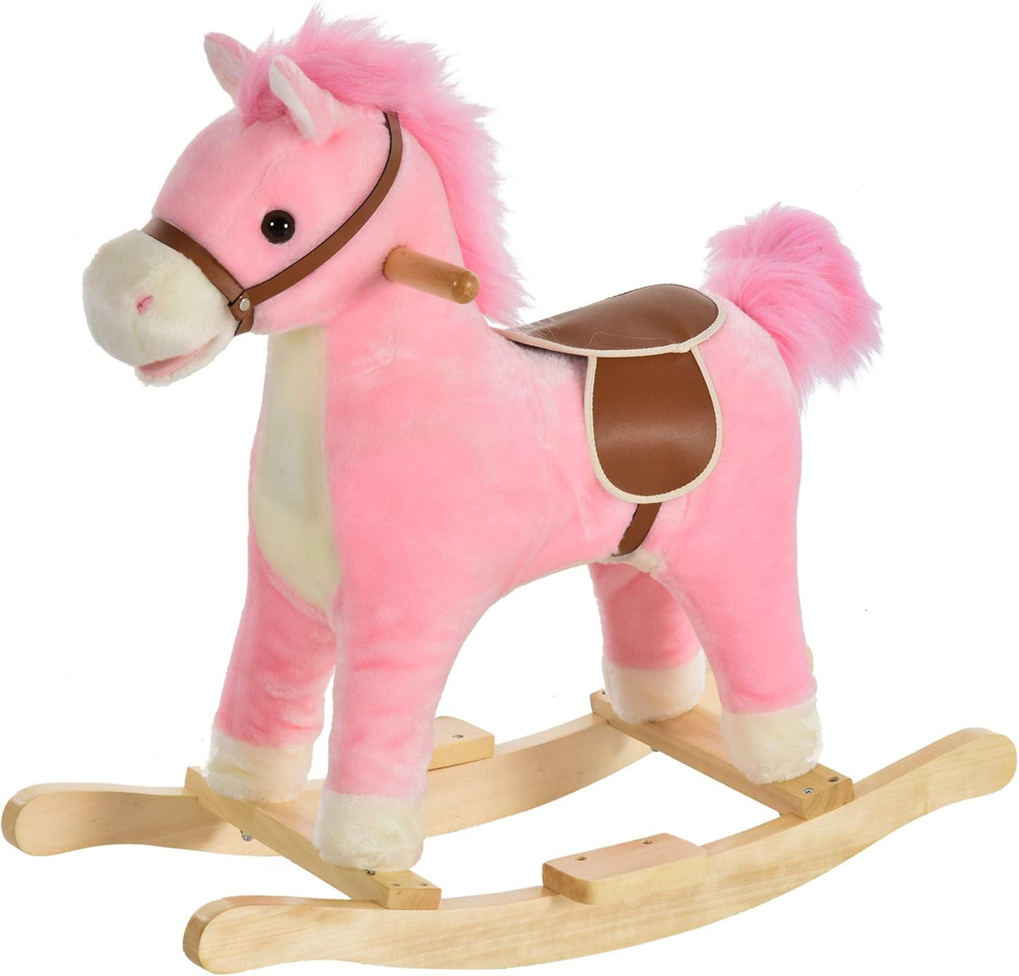 Kinder Schaukelpferd mit Tiergeräuschen, Rosa