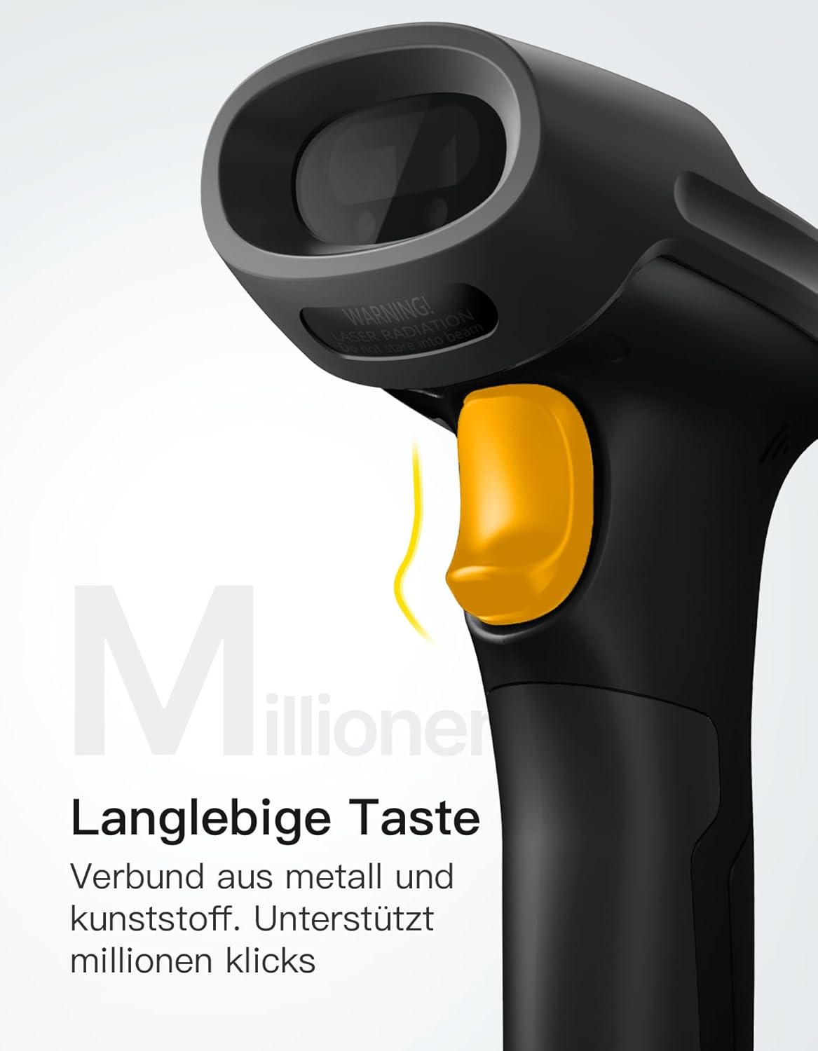 Barcode-Scanner BCST-72 für 1D- und 2D-Barcodes, Schwarz