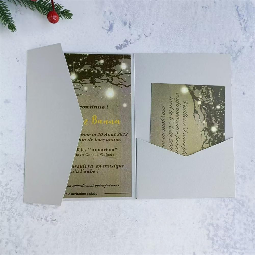 Hochzeitseinladungen (25 Stück), Silber