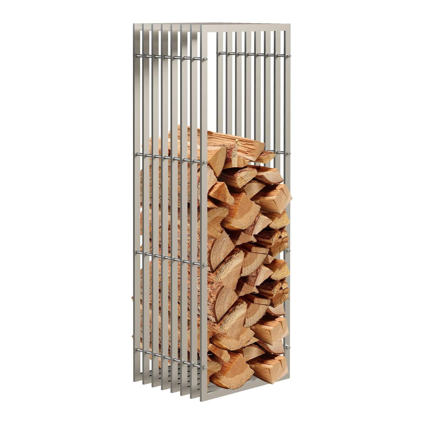 Kaminholzregal aus Edelstahl