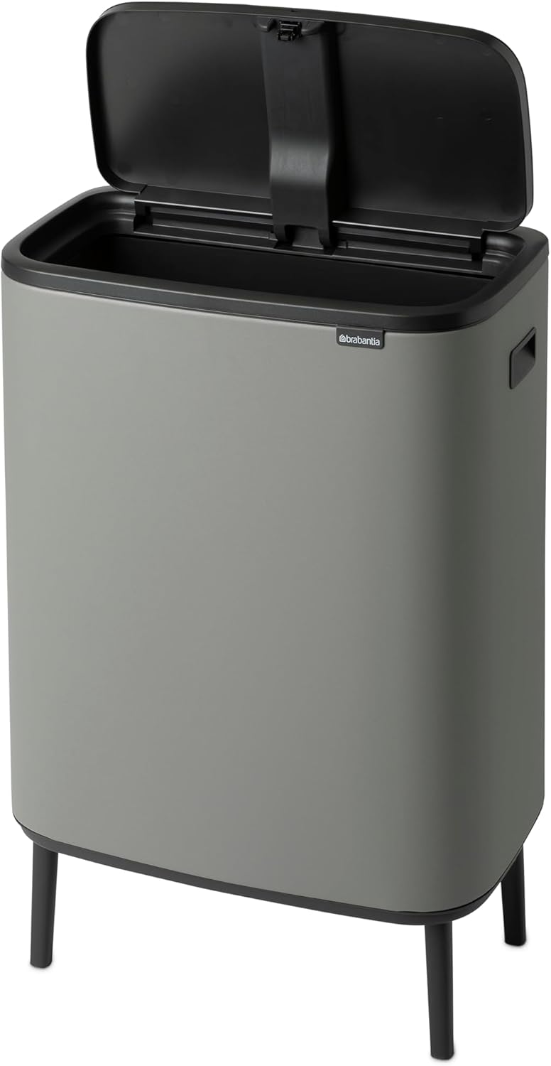 Mülleimer mit 60L Inneneimer (Mineralbeton Grau), 1 Inneneimer (60L) Mineral Concrete Grey