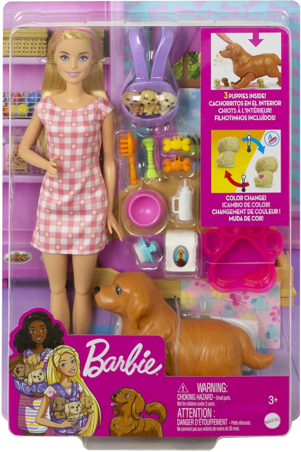 Puppe mit Hund und Welpen, Single