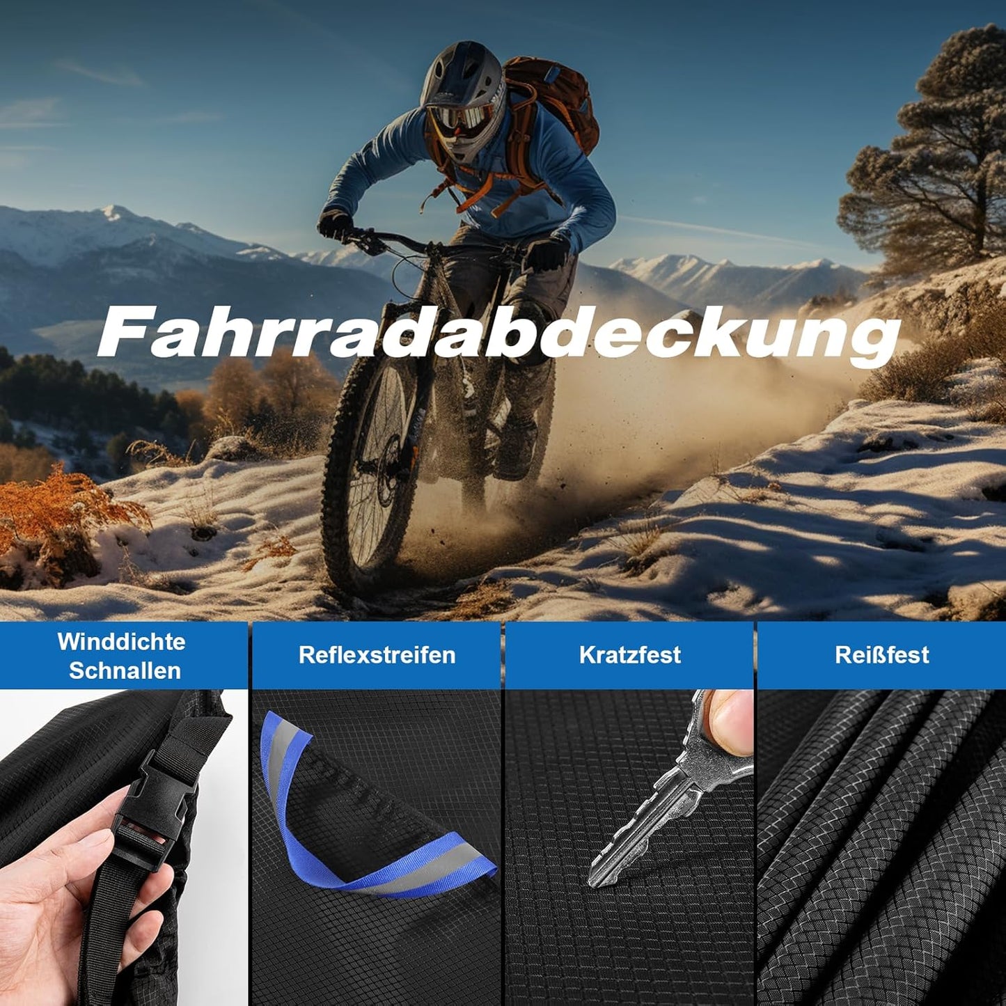 Wasserdichte Abdeckung für 2 Velos, 900D for 2 bike