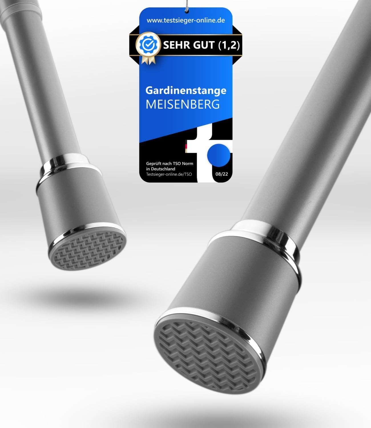 Teleskop-Duschvorhangstange, 270-320 cm Grau