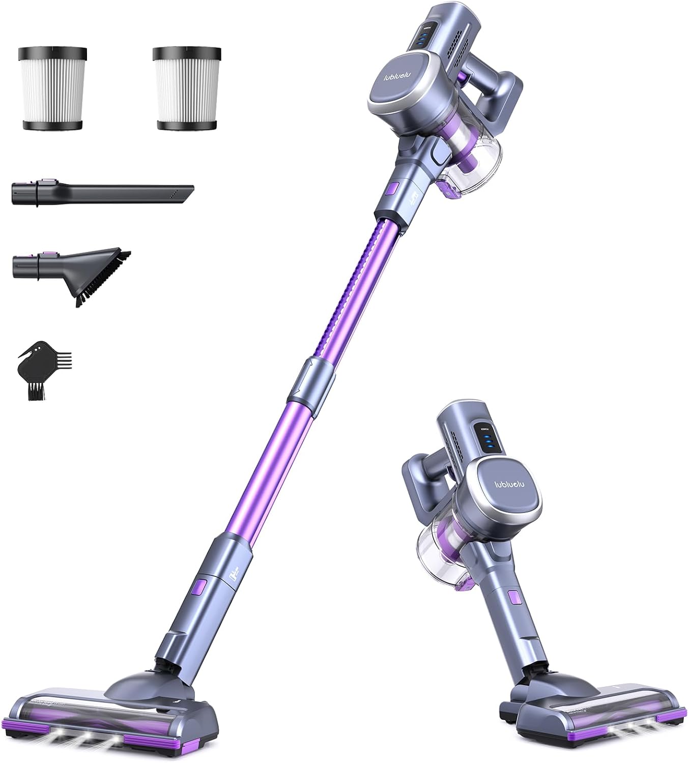 Akkustaubsauger ‎VD-202Z-EU mit LED-Scheinwerfer, Violett