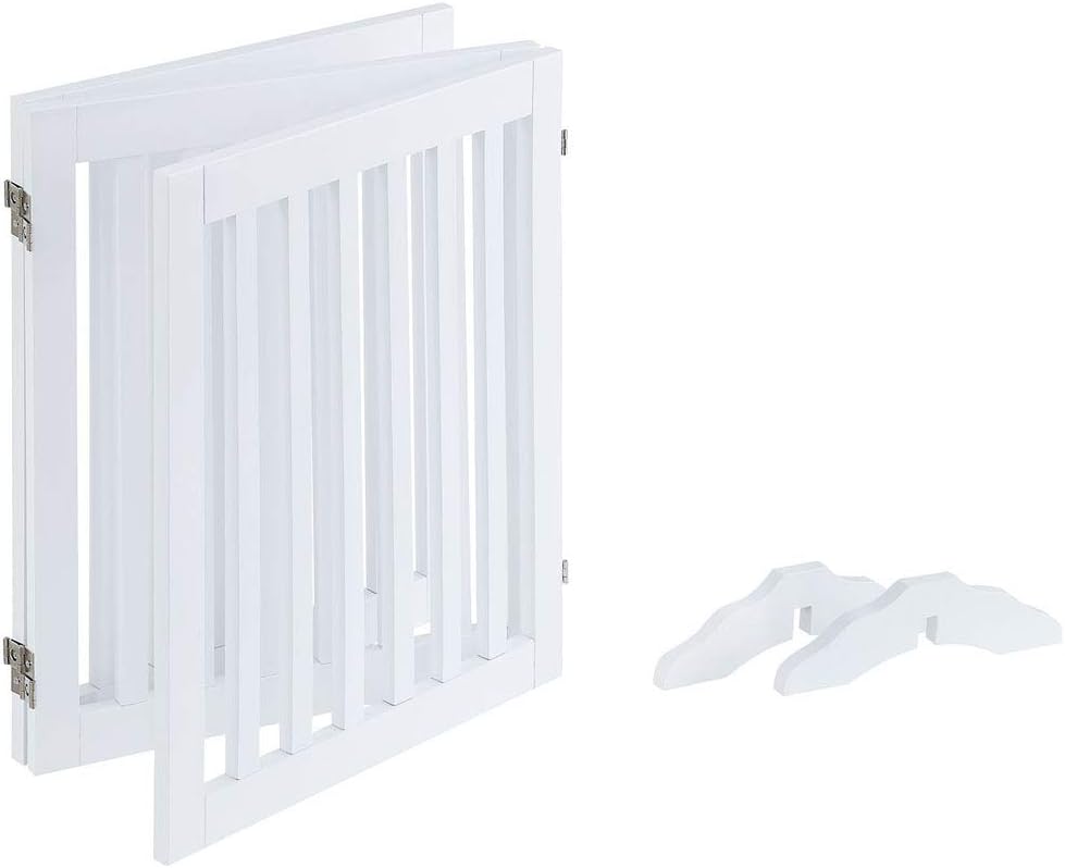 Frei stehendes Absperrgitter, Weiss / 152L x 61H cm, 3-teilig