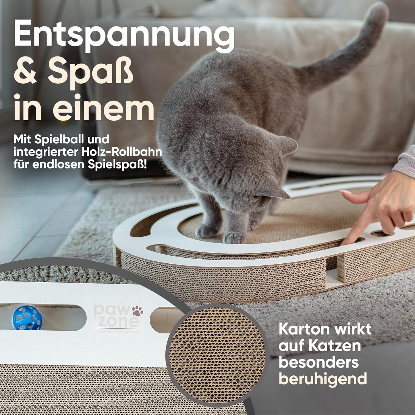 Kratzbrett mit Spielzeug und austauschbarer Pappe, Weiss