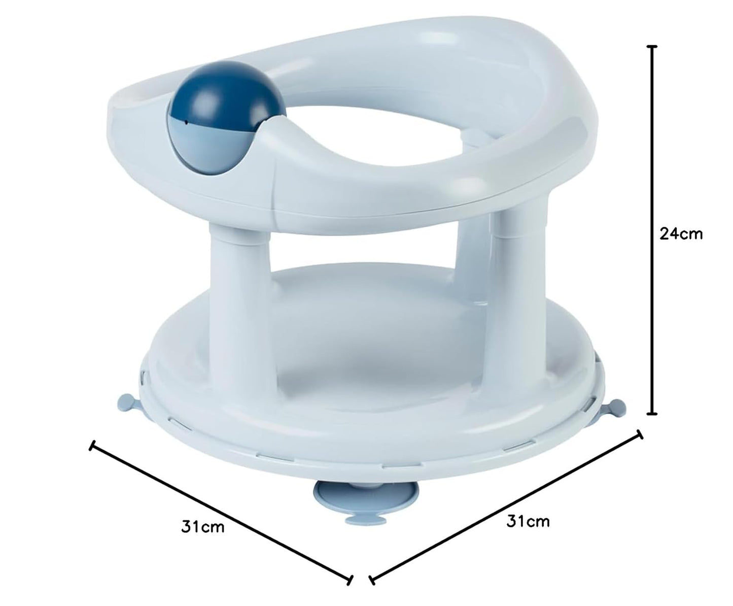 Drehbarer Badesitz für Babys (6-12 Monate), Blue