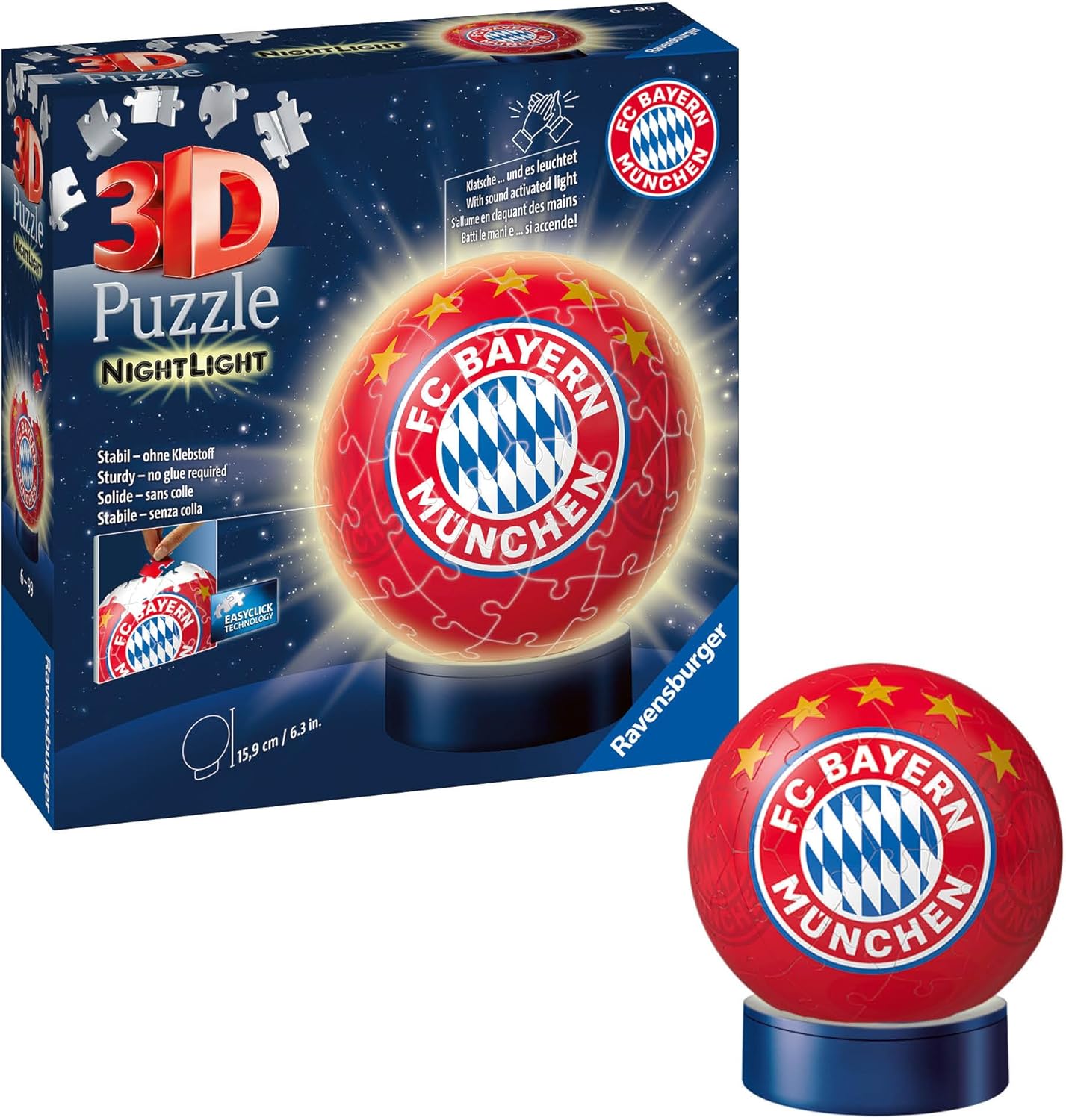 3D Puzzle Nachtlicht FC Bayern München, Single