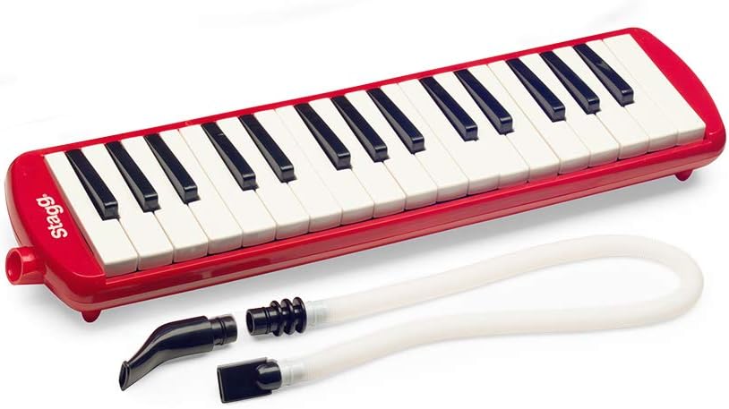 Melodica mit Tragetasche, rot 32 Notes Einzelbett