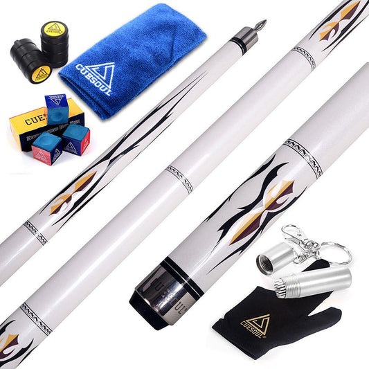 2-teiliges Billiardqueue, Weiss 12.75mm