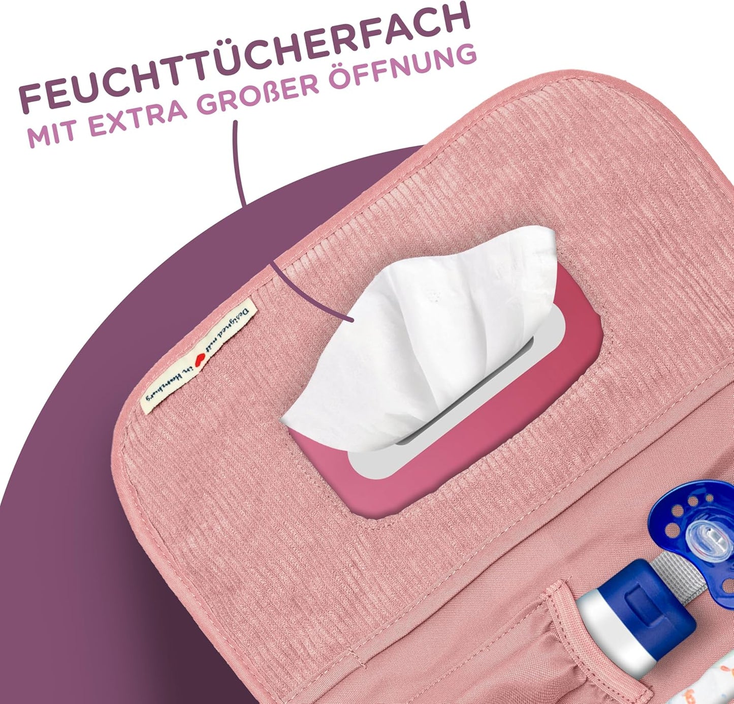 Windeltasche mit Wickelunterlage für unterwegs