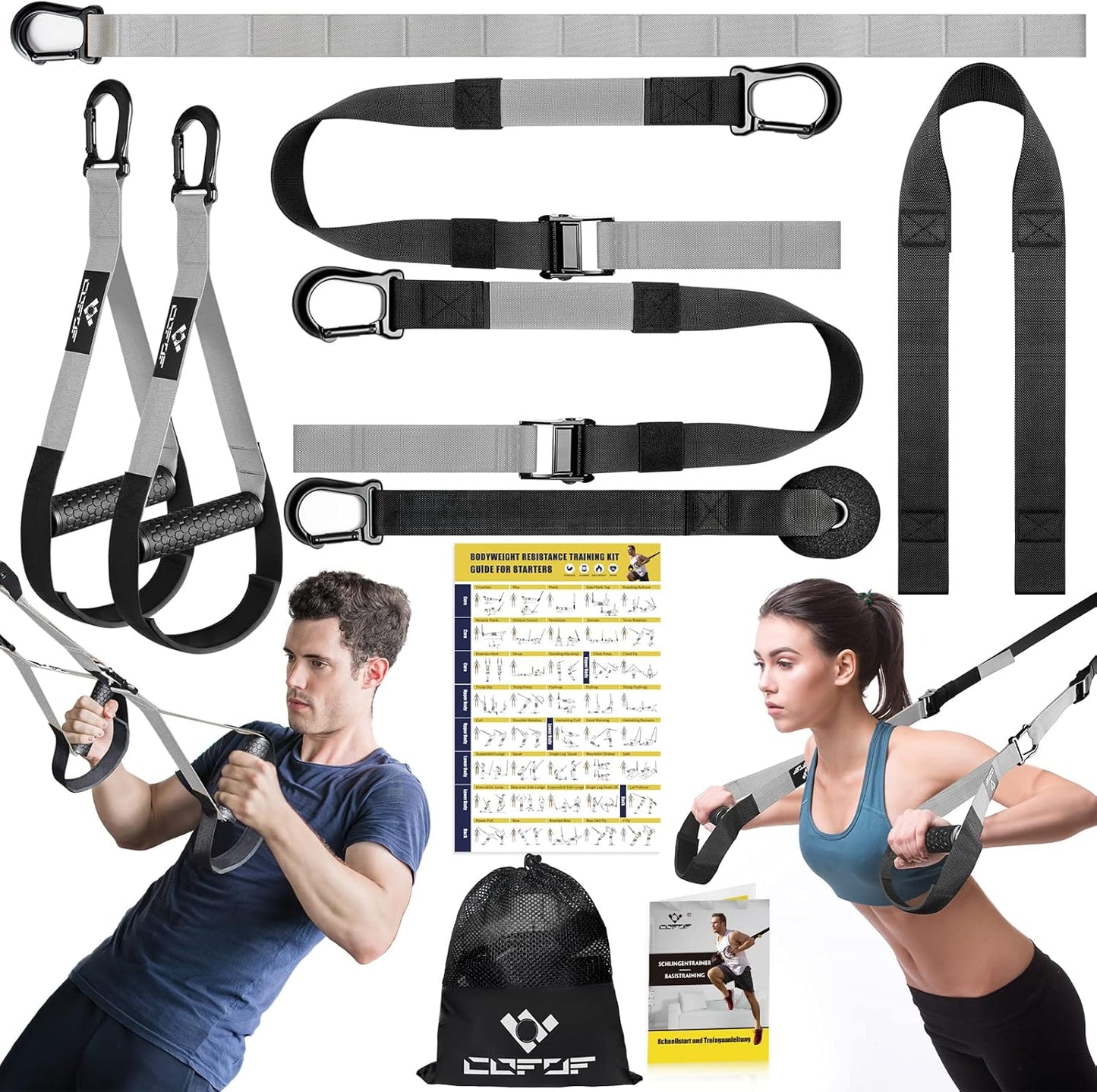 Schlingentrainer für Ganzkörpertraining, Grey