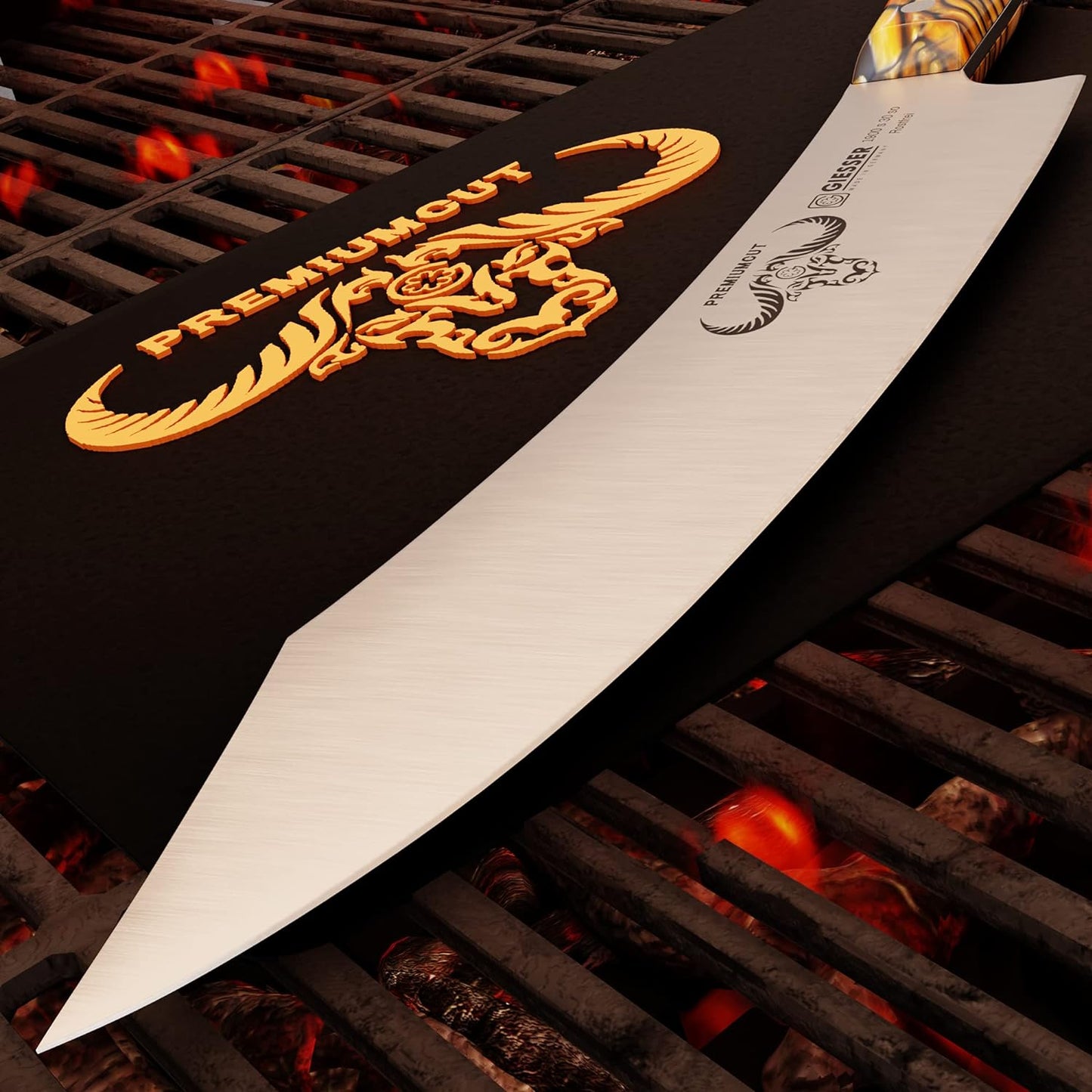 PremiumCut Barbecue No. 1 Kochmesser, 30 cm Barbeque, Spicy Orange