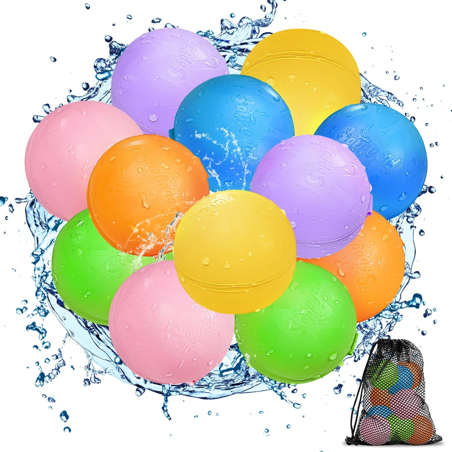 12 x wiederverwendbare Wasserbomben, 12 Stk
