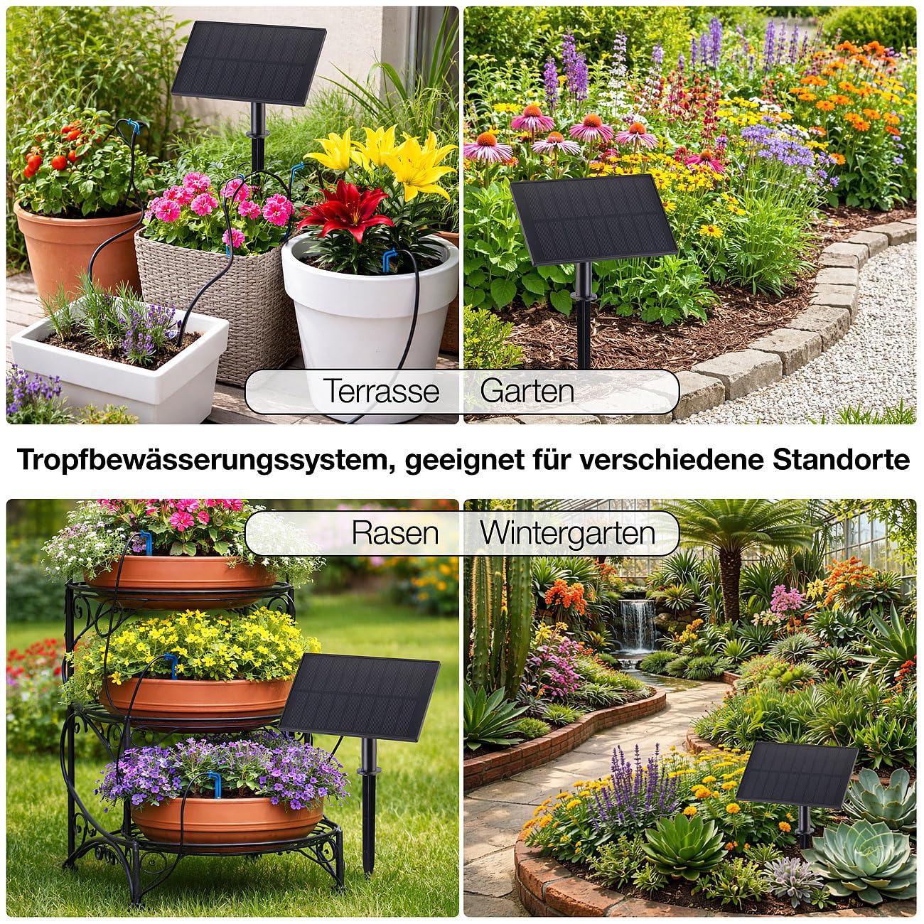 2er-Set Solar-Bewässerungssysteme für 30 Pflanzen