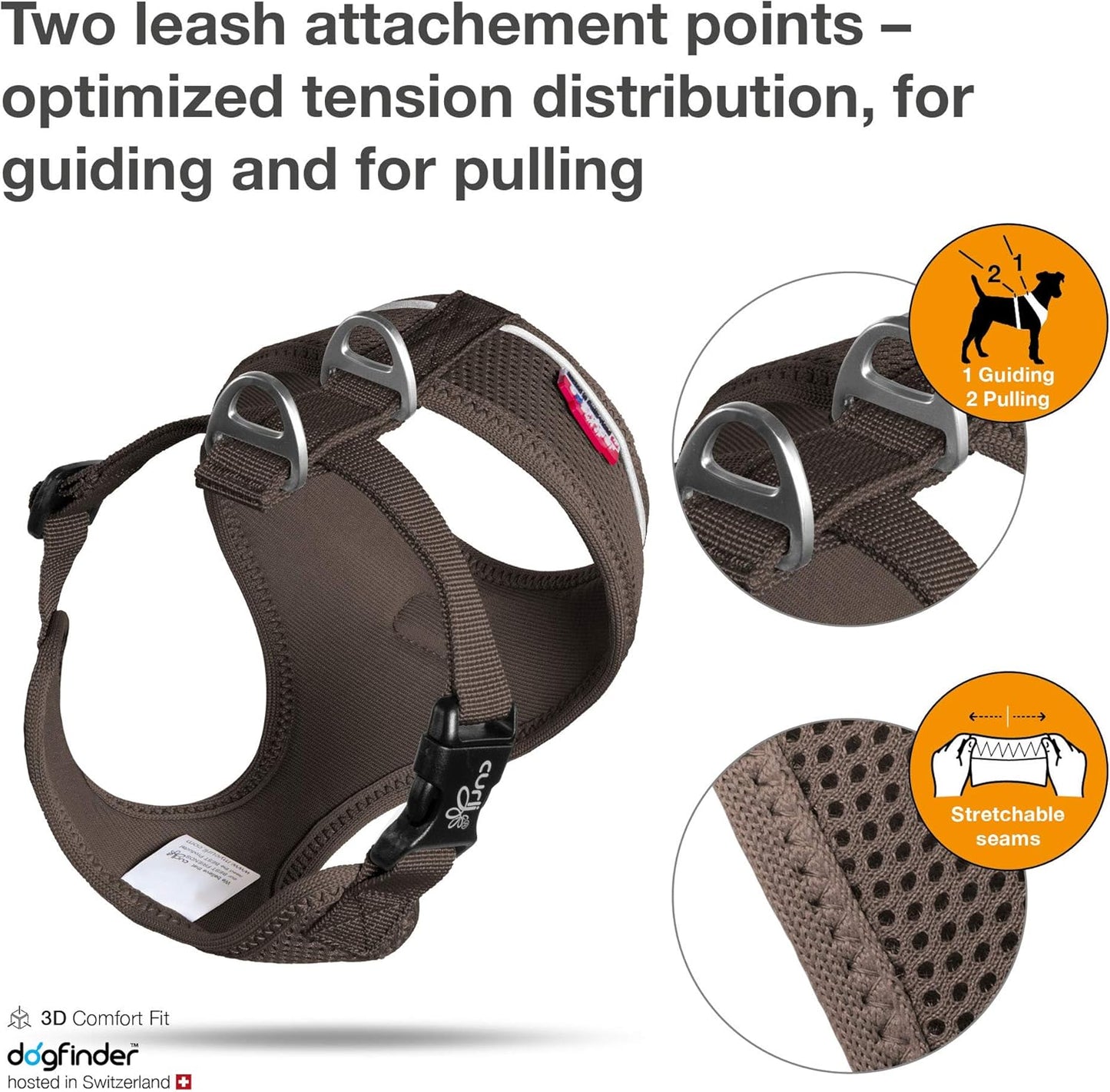 Basic Hundegeschirr, XS Brown