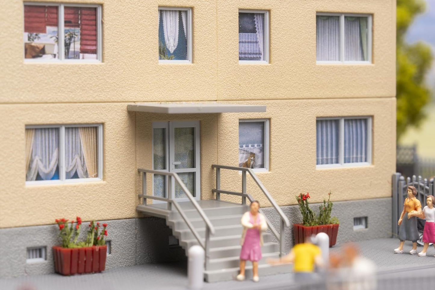 Mehrfamilienhaus Modell für Spurweite H0