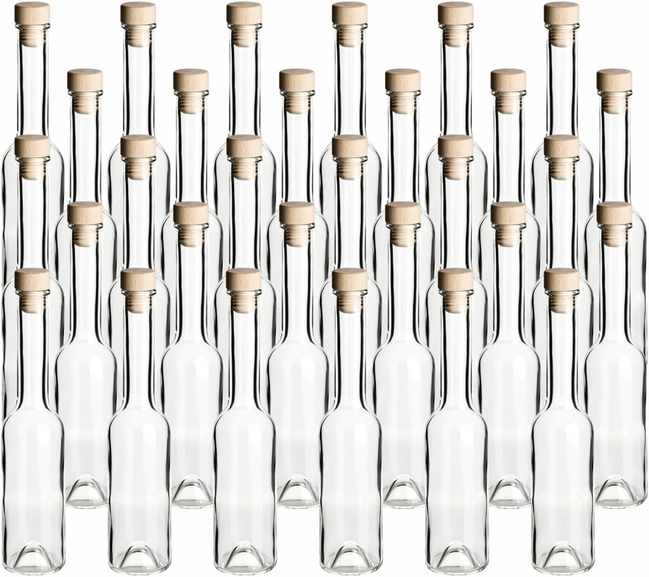 Glasflaschen Sinfonie, 30er Set, Holzgriffkorken