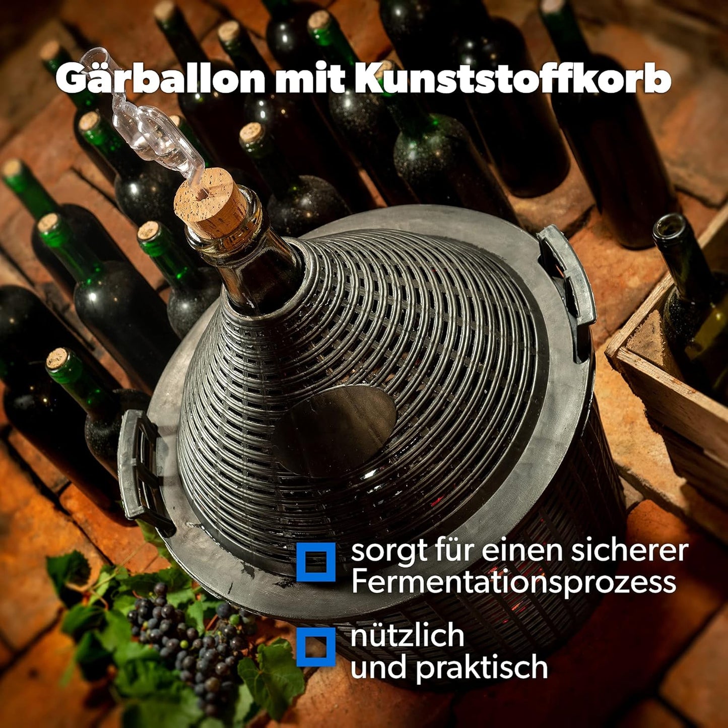Gärbehälter mit Kunststoffkorb, 54L
