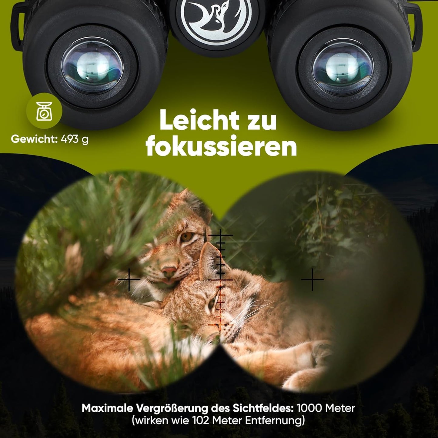 Fernglas mit Eagle-Eye-Technologie, 10x42 Eagle