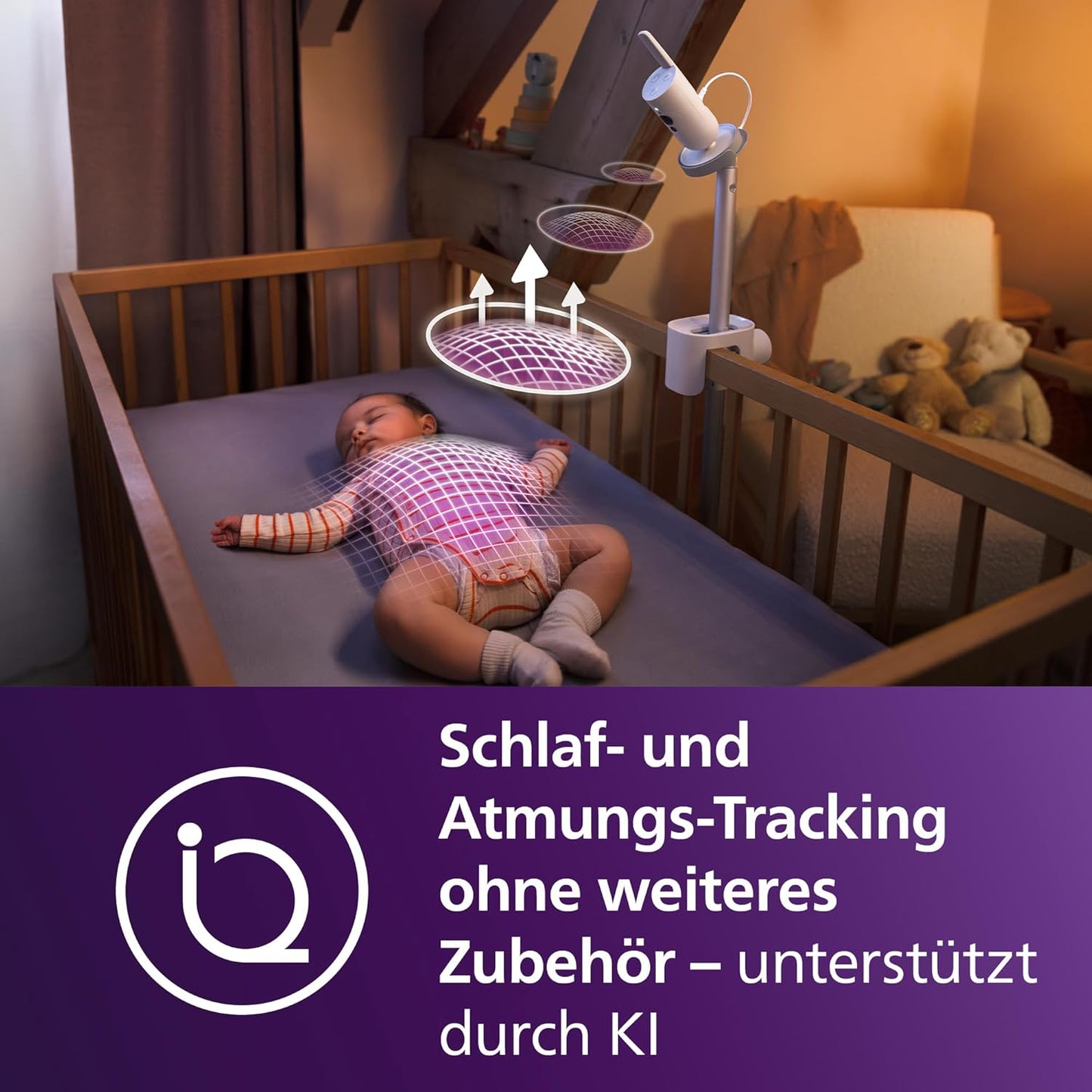 Sense IQ Videophone mit Schlaf-Tracking, SCD973/26