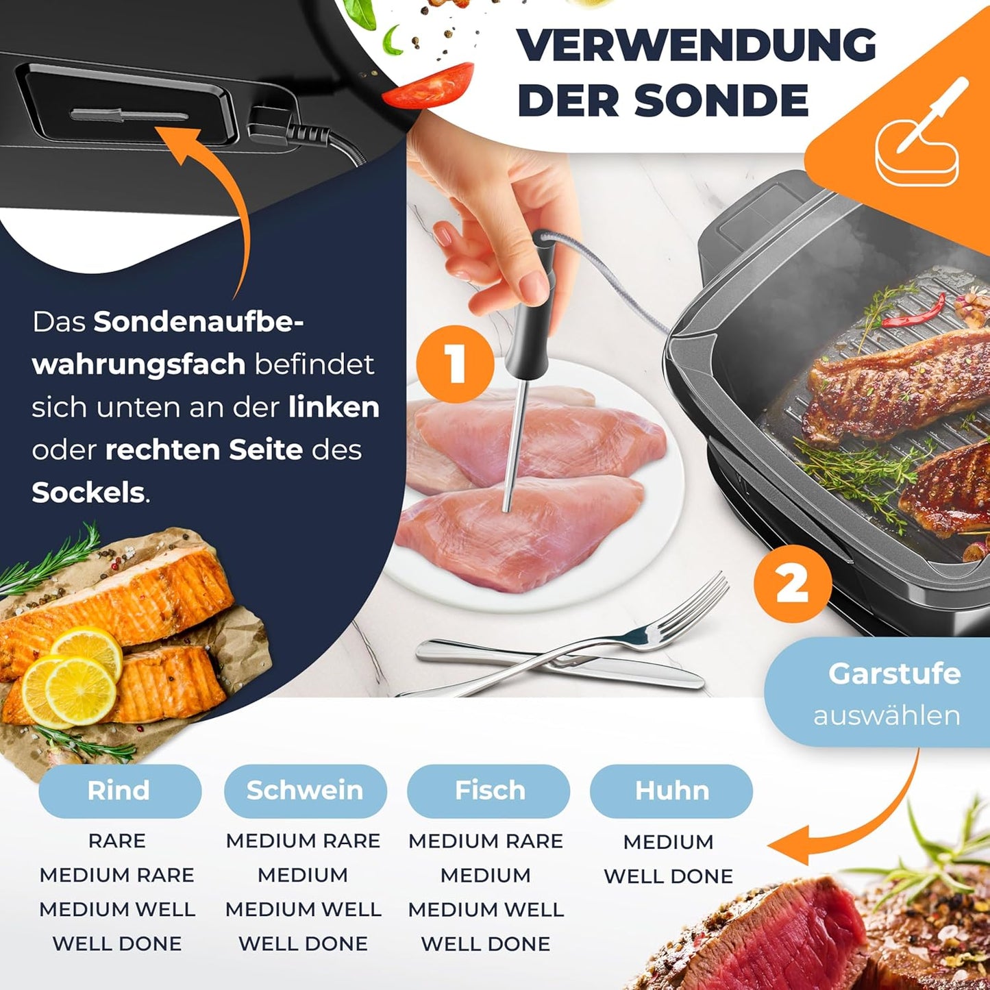 Multikocher mit Heissluftfritteuse, Schwarz